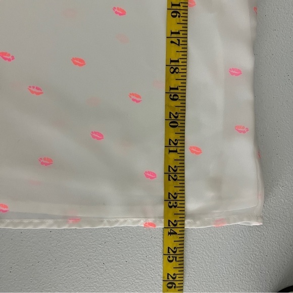 Japna Women's Camisole Top Lips Print Adjustable Straps Lined Flowy Size M - Picture 8 of 8